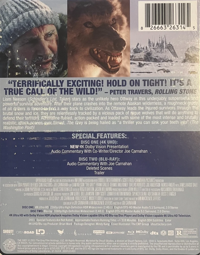 The Grey - Suden hetki - Limited Edition Steelbook (4K Ultra HD + Blu-ray)