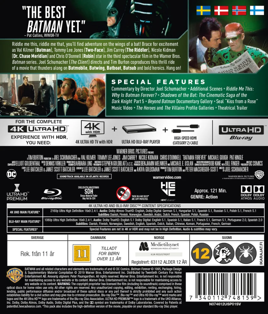 Batman Forever (4K Ultra HD + Blu-ray)