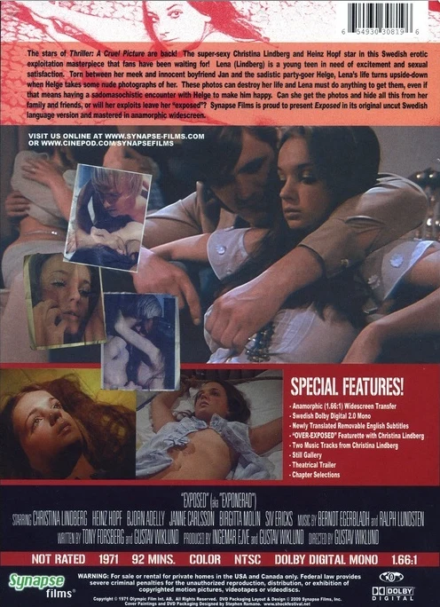 Alasti - The Depraved (DVD) Christina Lindberg (Special Edition) Exponerad (1971) Exposed