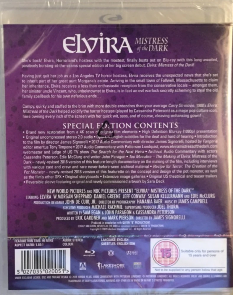 Yön kuningatar - Elvira - Mistress of the Dark - Special Edition (Blu-ray) Arrow (4K masteroitu)