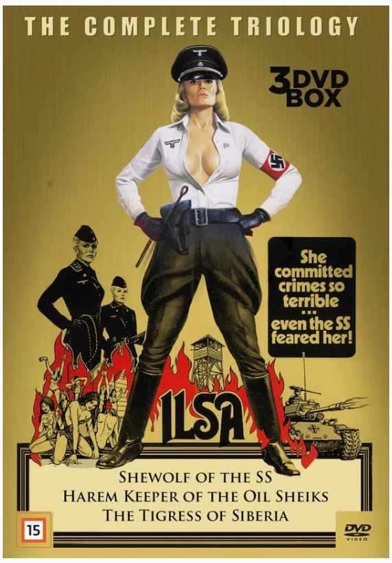 ILSA (3DVD) 70-luvun kulttielokuvat (Ilsa - SS:n naarassusi / Ilsa - She Wolf of the SS ja Ilsa - Harem Keeper of the Oil Sheiks  ja Ilsa - The Tigress of Siberia )