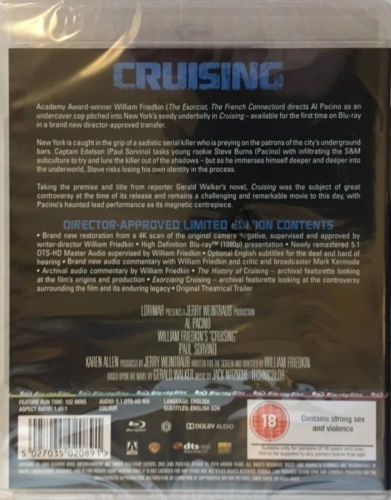 Yön kuningas - Cruising - Limited Edition (Blu-ray) ARROW (1980) Remastered