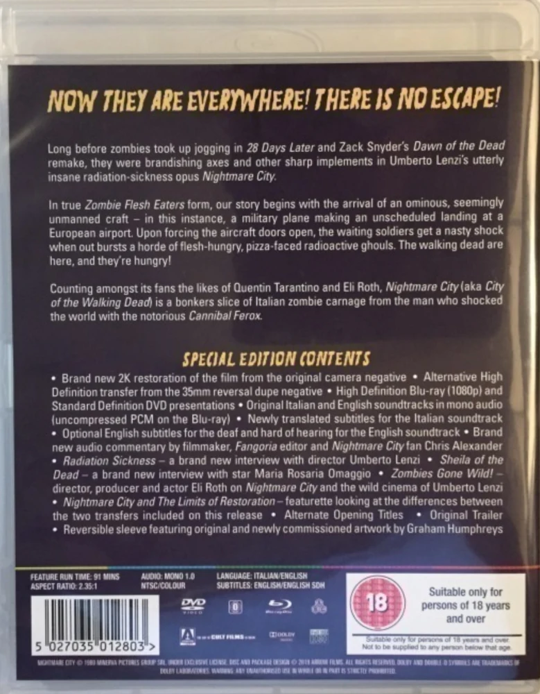 Nightmare City   (Blu-ray + DVD) Incubo sulla città contaminata