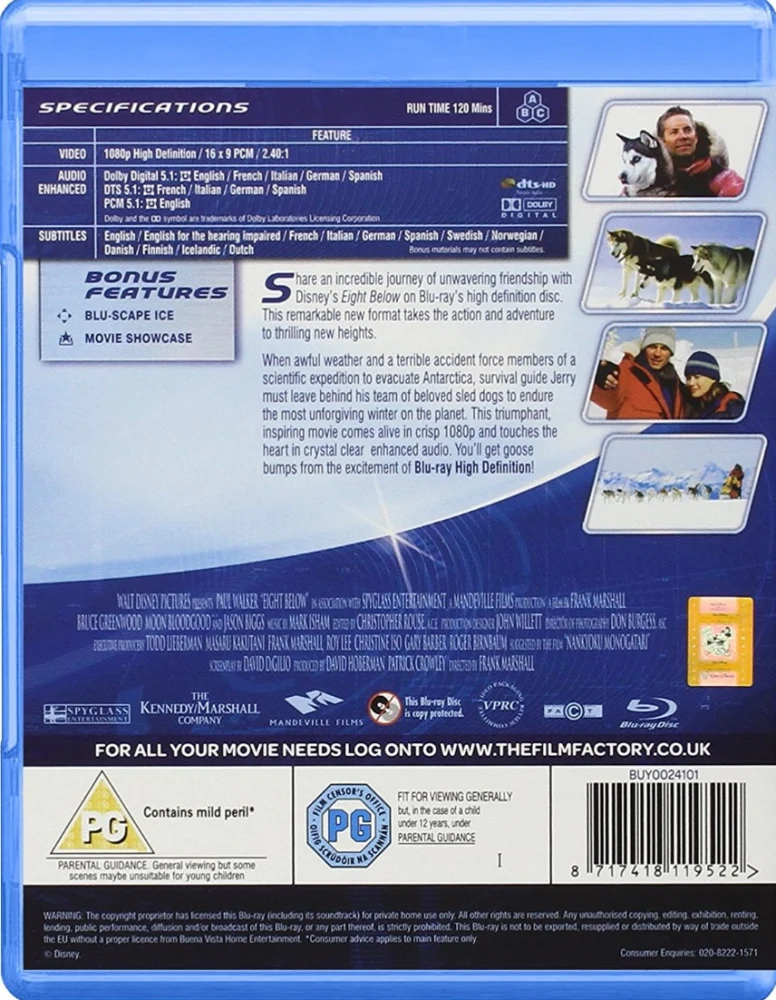 Eight Below - Seikkailu Etelänavalla (Blu-ray) Paul Walker