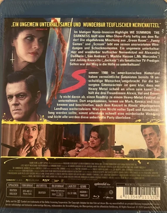 We Summon the Darkness [Blu-ray] Alexandra Daddario (2019)