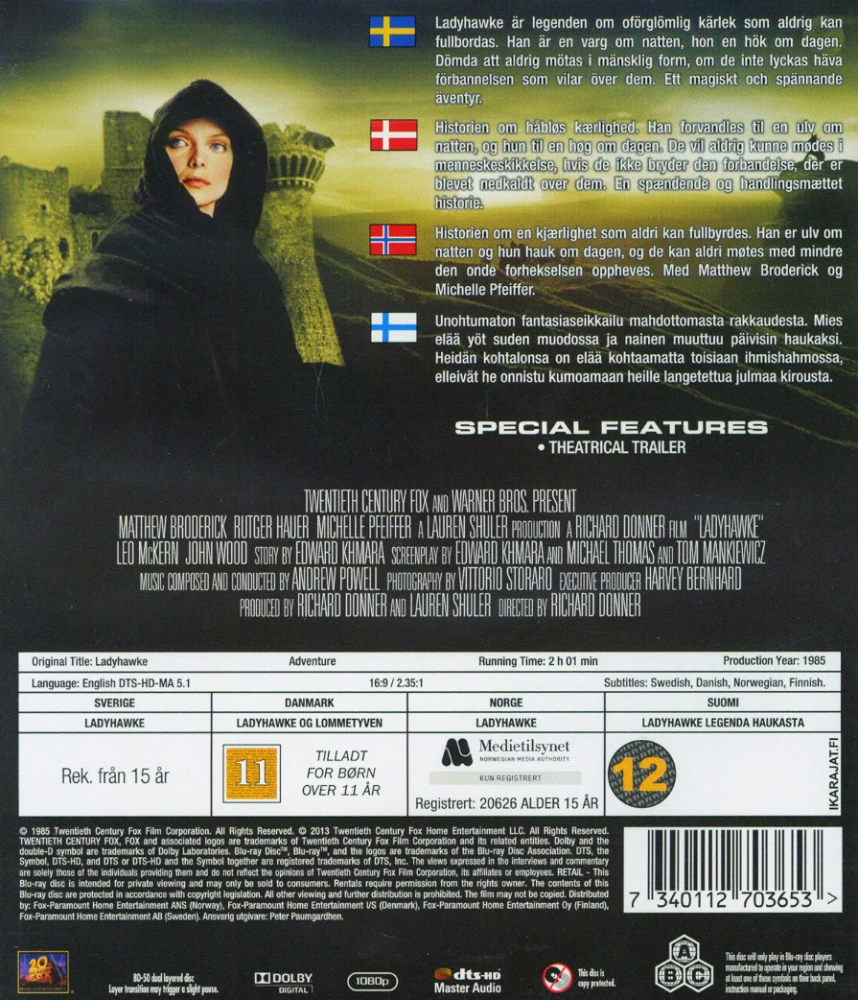 Legenda haukasta / Ladyhawk (Blu-ray)