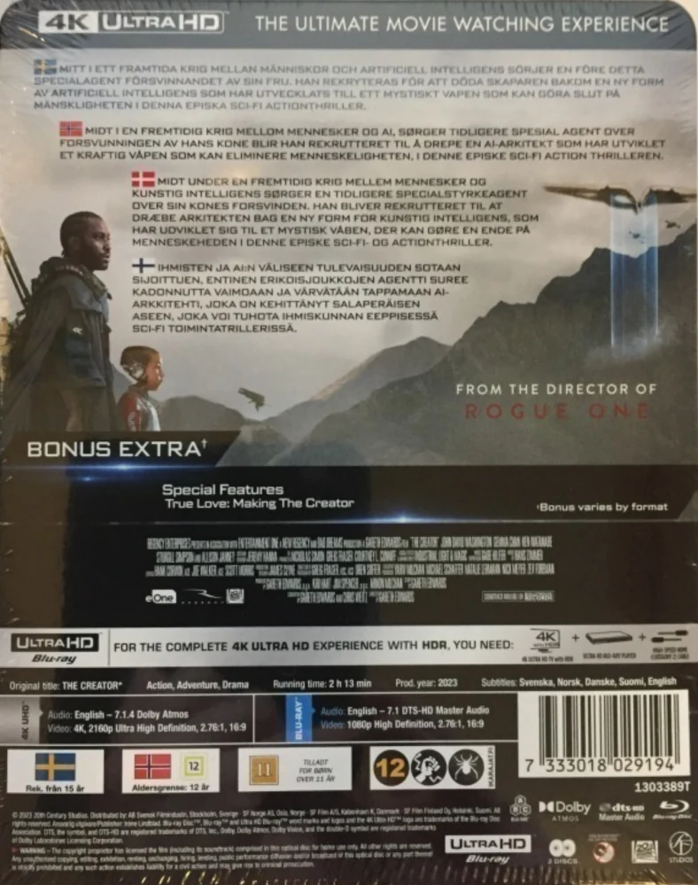 The Creator - Limited Edition Steelbook (4K Ultra HD + Blu-ray)
