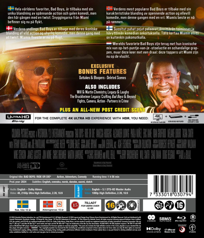 Bad Boys: Ride or Die (2024) (4K UHD + Blu-ray)