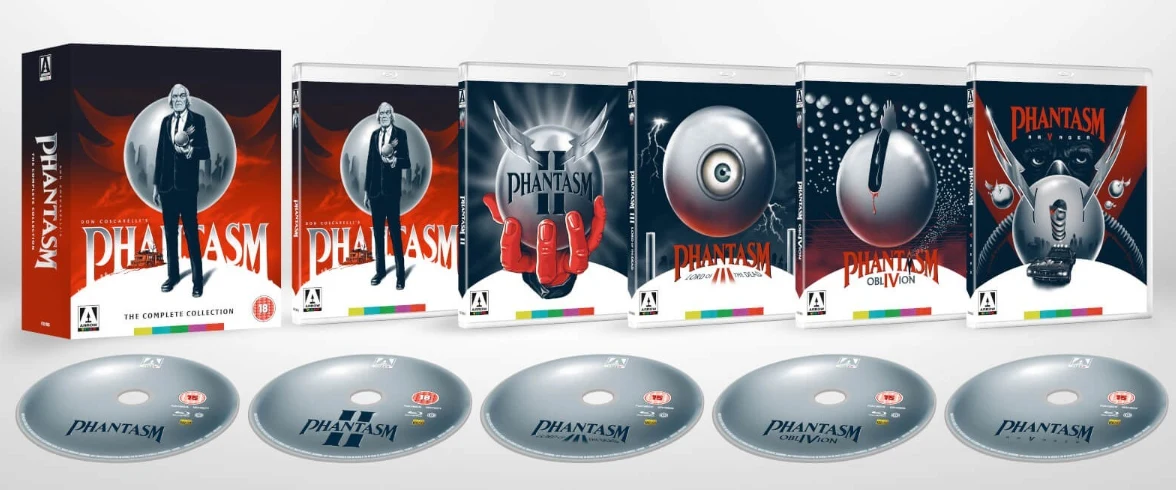 Phantasm - Täydellinen Kokoelma (5-Blu-ray) ARROW (Phantasm 1-5 - The Complete Collection) Phantasm - yön kauhut / Phantasm II / Phantasm III: Lord of the Dead / Phantasm IV: Oblivion / Phantasm: Ravager | 1979-2016