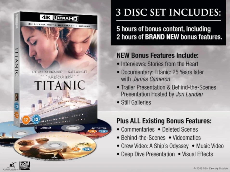 Titanic (4K Ultra HD + Blu-ray + Bonus) Slipcover