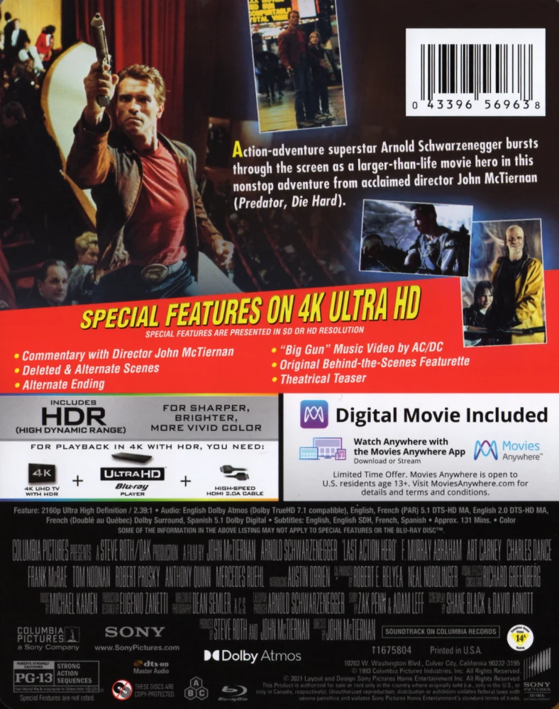 Last Action Hero - Limited Edition Steelbook (4K Ultra HD + Blu-ray) John McTiernan