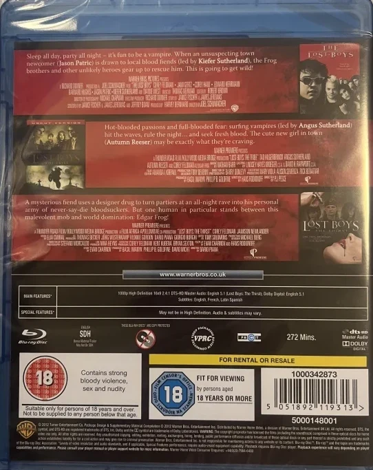The Lost Boys - Trilogia (3x Blu-ray) The Lost Boys / Lost Boys: The Tribe / Lost Boys: The Thirst