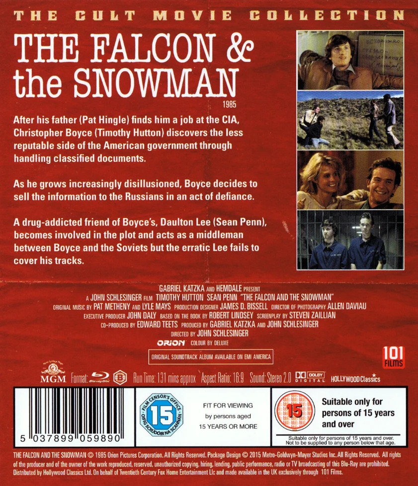 Haukka ja Lumimies / The Falcon and the Snowman (Blu-ray)
