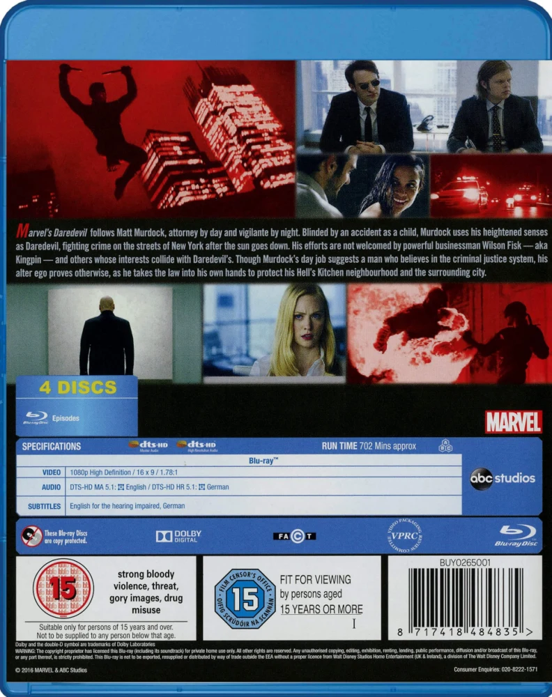 Daredevil - Season 1 (Blu-ray) Kausi 1