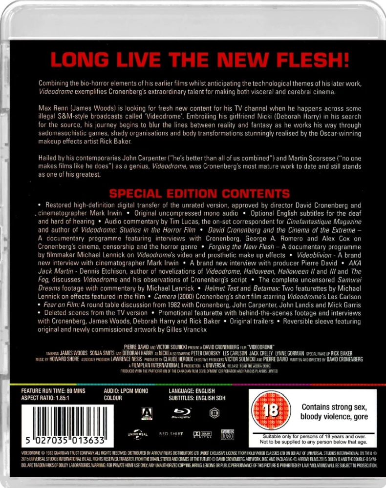 Videodrome - tuhon ase - Special Edition (Blu-ray) Arrow