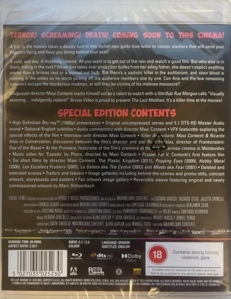 The Last Matinee - Special Edition (Blu-Ray) Arrow (Al morir la matinée)