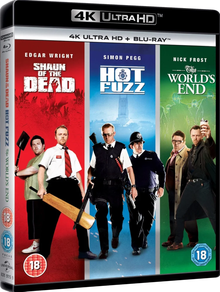 Shaun of the Dead / Hot Fuzz / The World's End (4K UHD + Blu-ray) Three Flavours Cornetto Trilogy (Ohjaus: Edgar Wright)