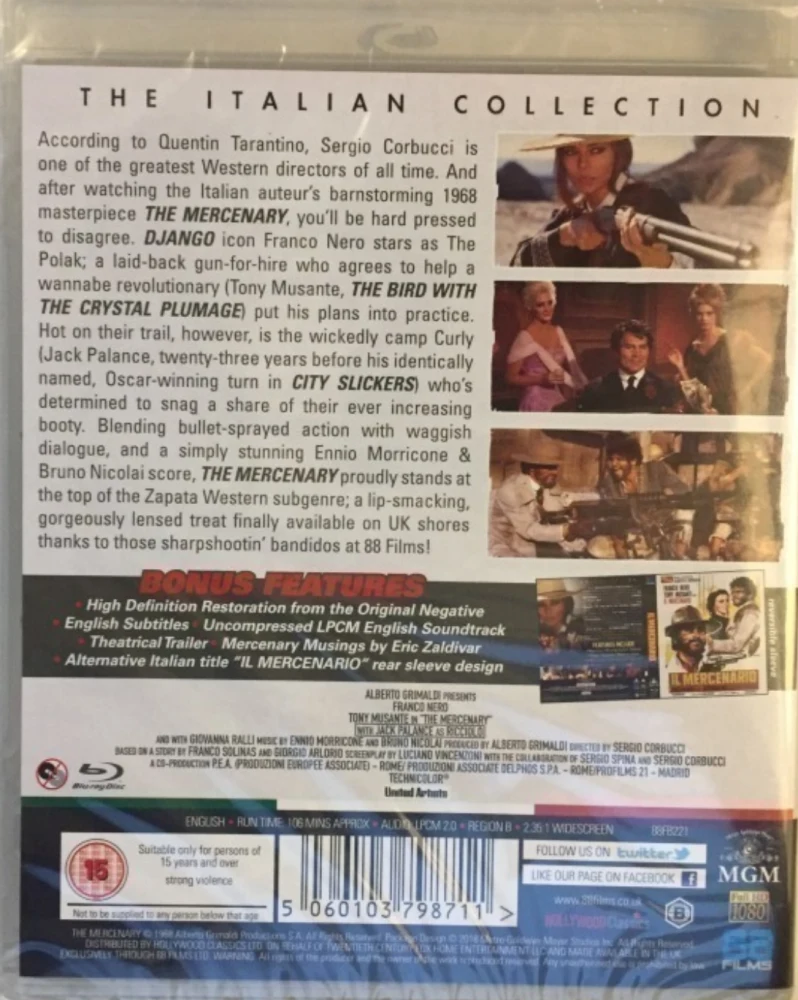 The Mercenary / Ammattitappaja / Il mercenario / A Professional Gun (Blu-ray) The Italian Collection 40#