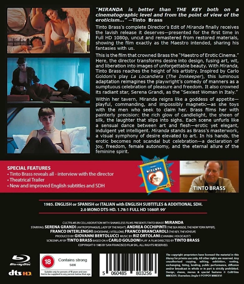 Suutele persikkaani - Miranda (Blu-ray) Shameless