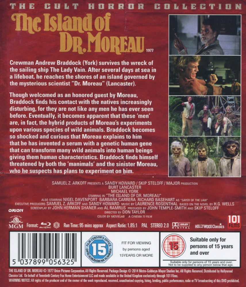 Paholaisen saari - Island Of Dr Moreau [Blu-ray] 1977