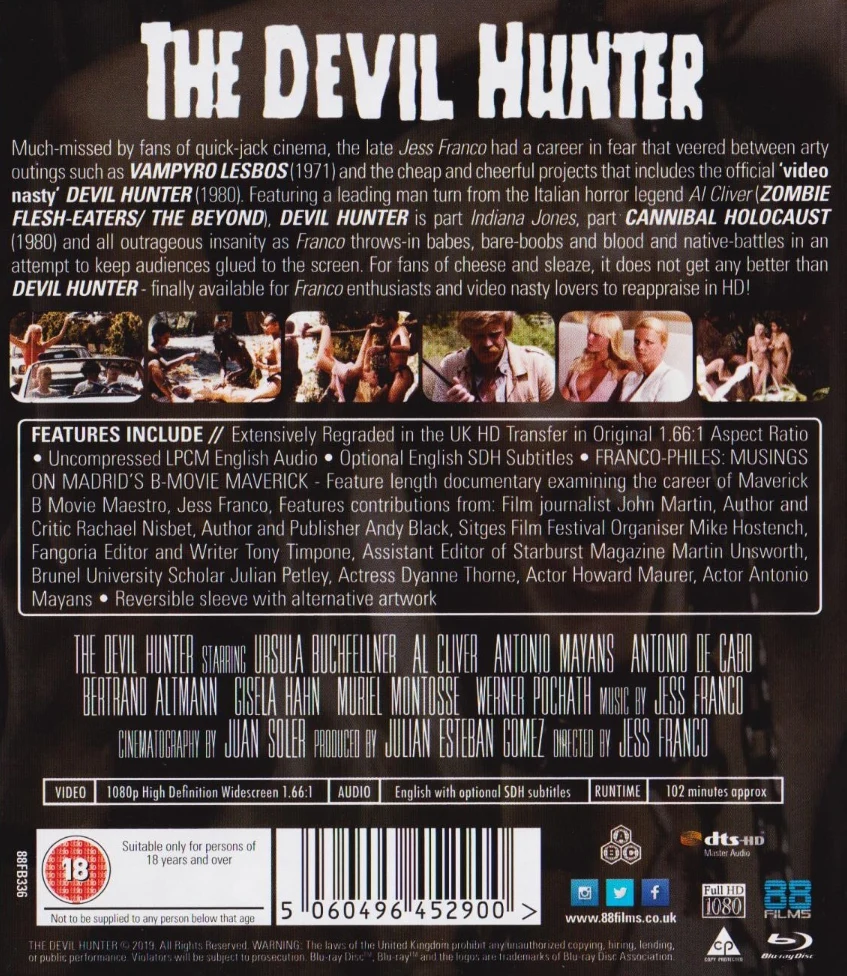 The Devil Hunter - AKA: Sexo caníbal / El caníbal / Man Hunter (Blu-ray) Leikkaamaton!