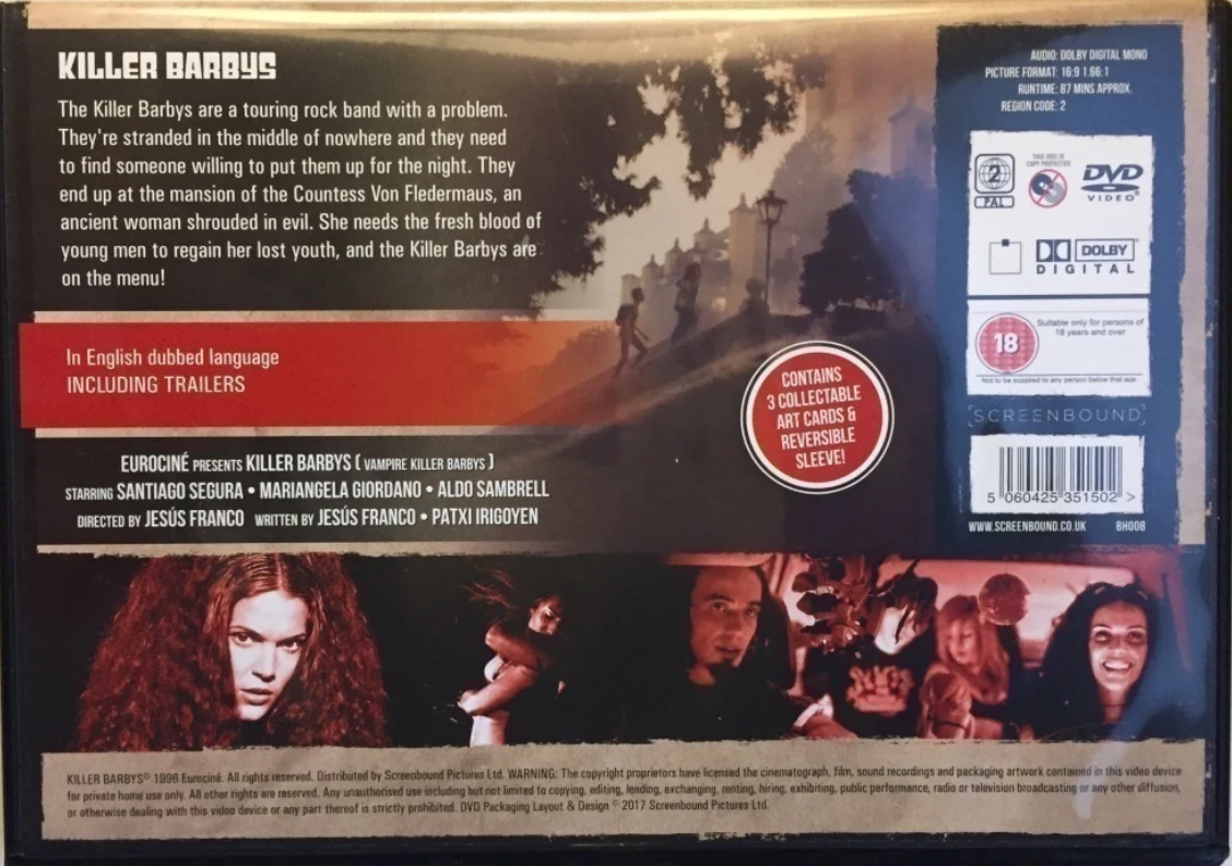 Killer Barbys (DVD) Ohjaus: Jesús Franco (1996)