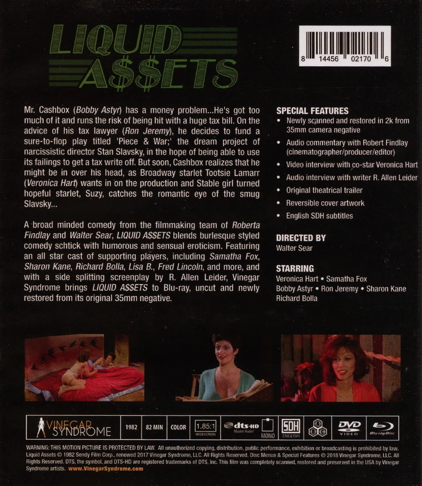 Liquid Assets (Blu-ray + DVD) Vinegar Syndrome (1982)