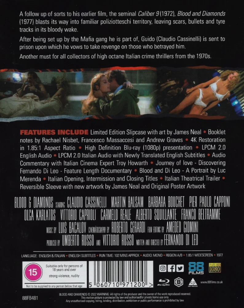 Blood and Diamonds - The Italian Collection 76 (Blu-ray) Slipcase ja vihkonen mukana (Diamanti sporchi di sangue)