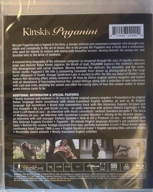 Paganini - Limited Edition Slipcover (Blu-ray) 1989