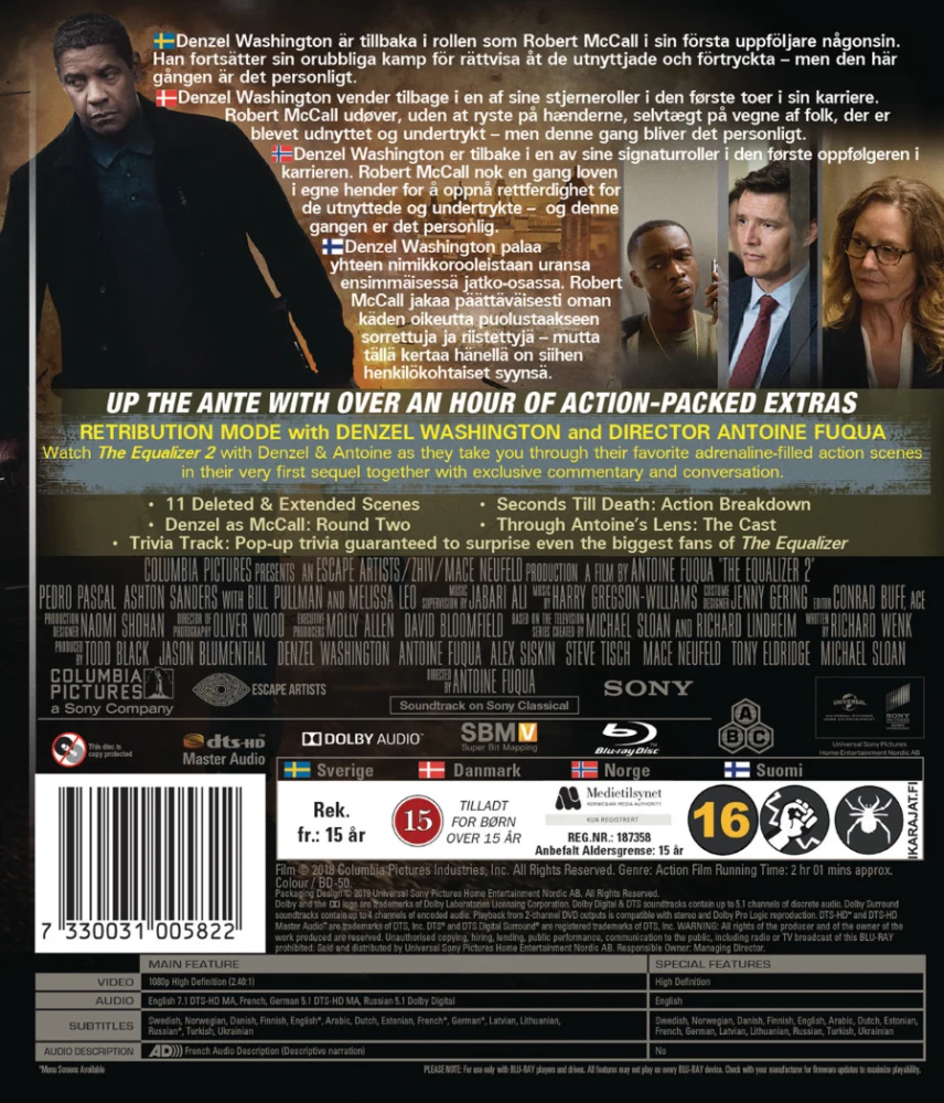 The Equalizer 2 (Blu-ray) 2018