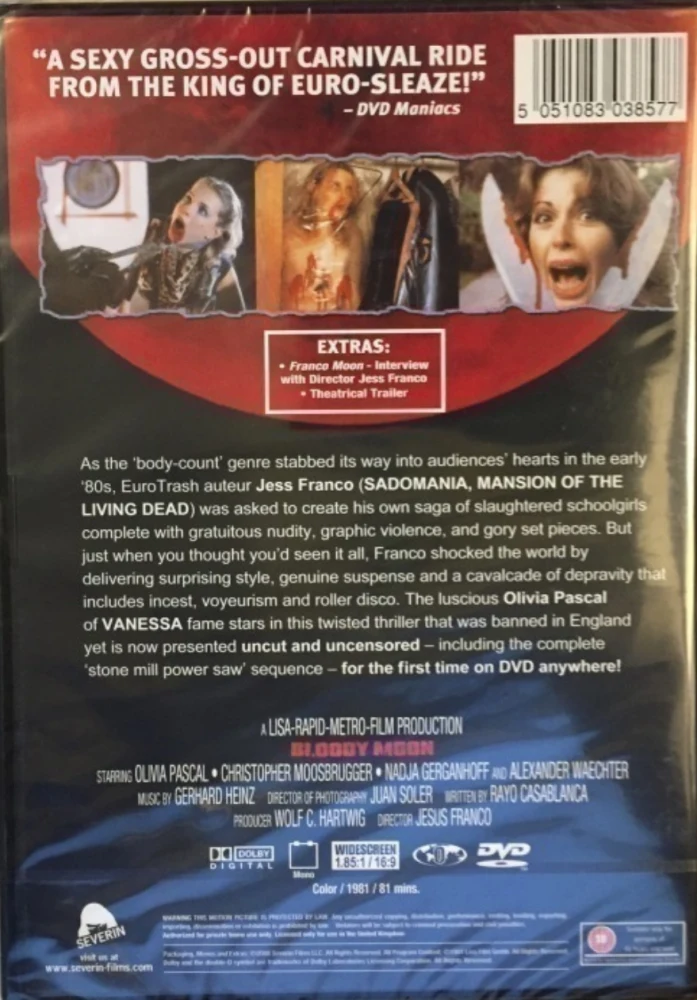 Bloody moon - Die Säge des Todes (DVD) Leikkaamaton!