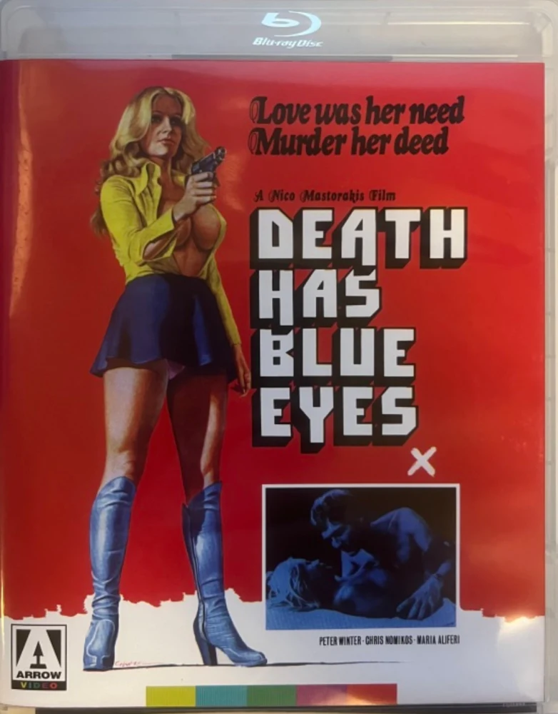 Death Has Blue Eyes (With Booklet) Blu-ray (Arrow Video) Ensimmäinen painos (To koritsi vomva)