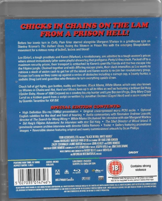 Black Mama White Mama (1973) Blu-ray (Arrow) Pam Grier