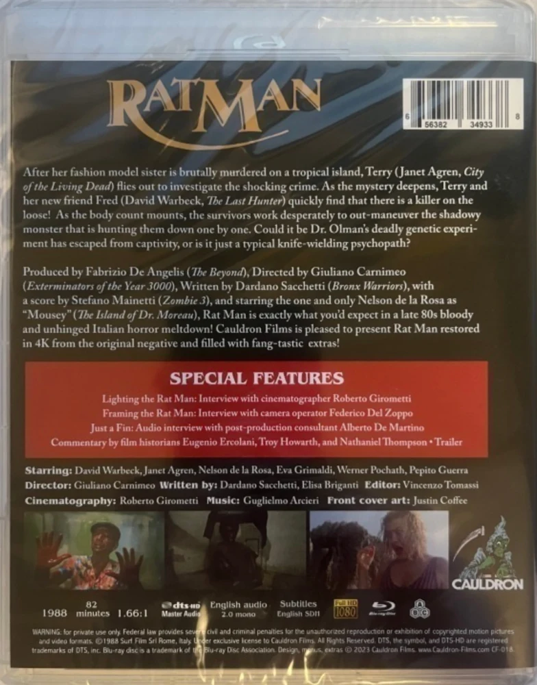 Ratman (Blu-ray) Quella villa in fondo al parco (1988) 4K Masteroitu