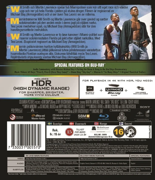 Pahat Pojat - Bad Boys (4K Ultra HD + Blu-ray) Will Smith (1995)