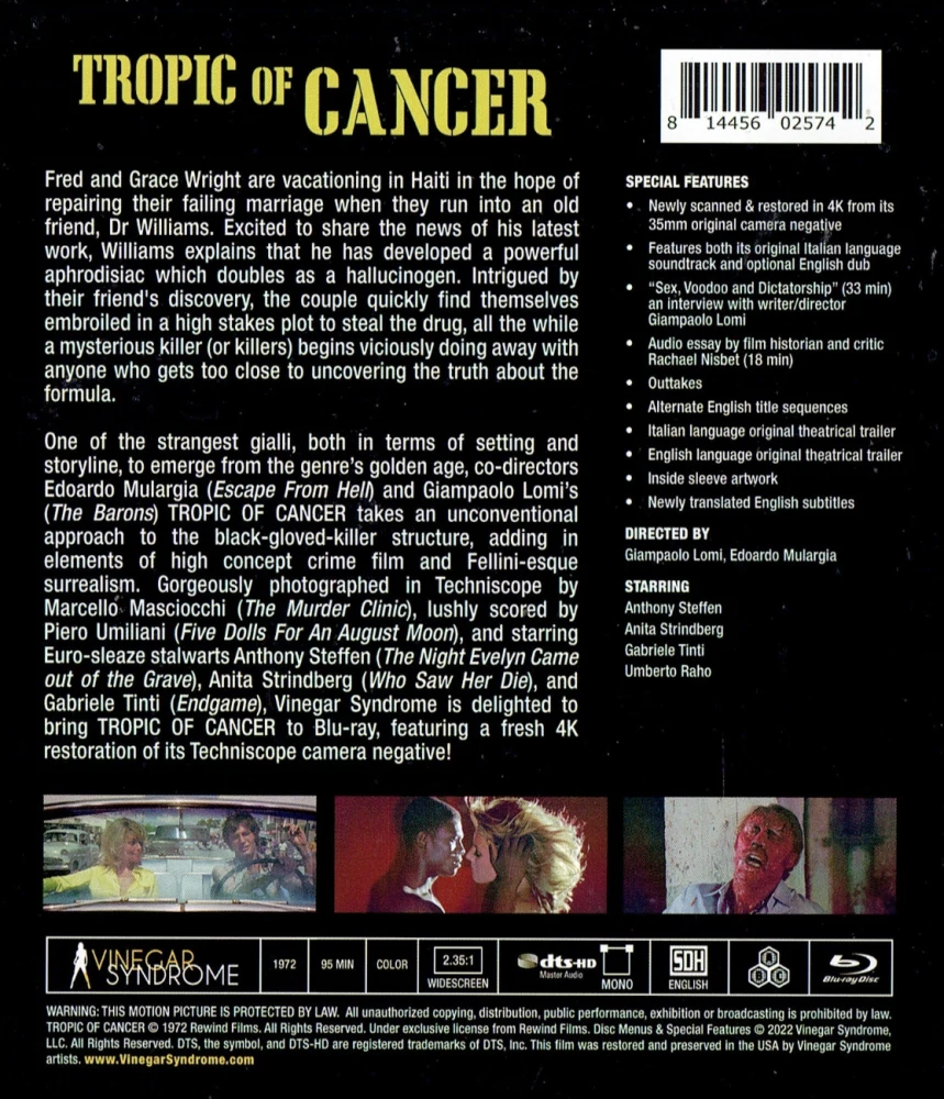 Forgotten Gialli: Volume 5 - BOX (3x Blu-ray) Vinegar Syndrome Exclusive / A White Dress for Mariale / Tropic of Cancer / Nine Guests for a Crime