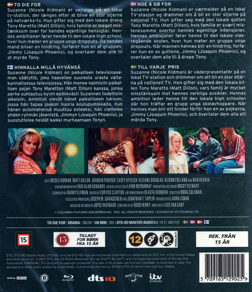 Hinnalla millä hyvänsä (Blu-ray) Nicole Kidman (1995) To Die For