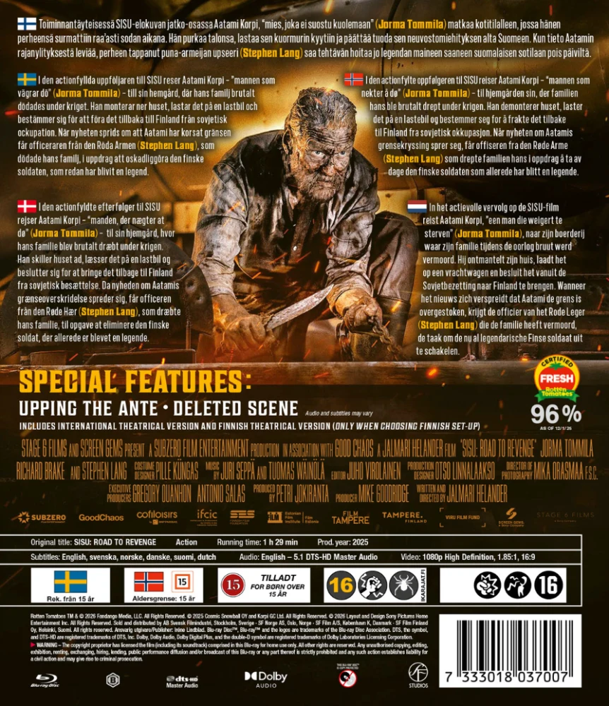 Sisu 2 (2025) Blu-ray (Sisu - Road To Revenge) 1 Movie, 2 Cuts