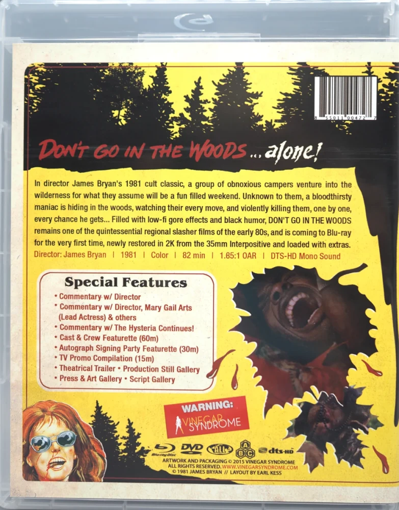 Don't go into the woods... alone! (Blu-ray + DVD) Vinegar Syndrome