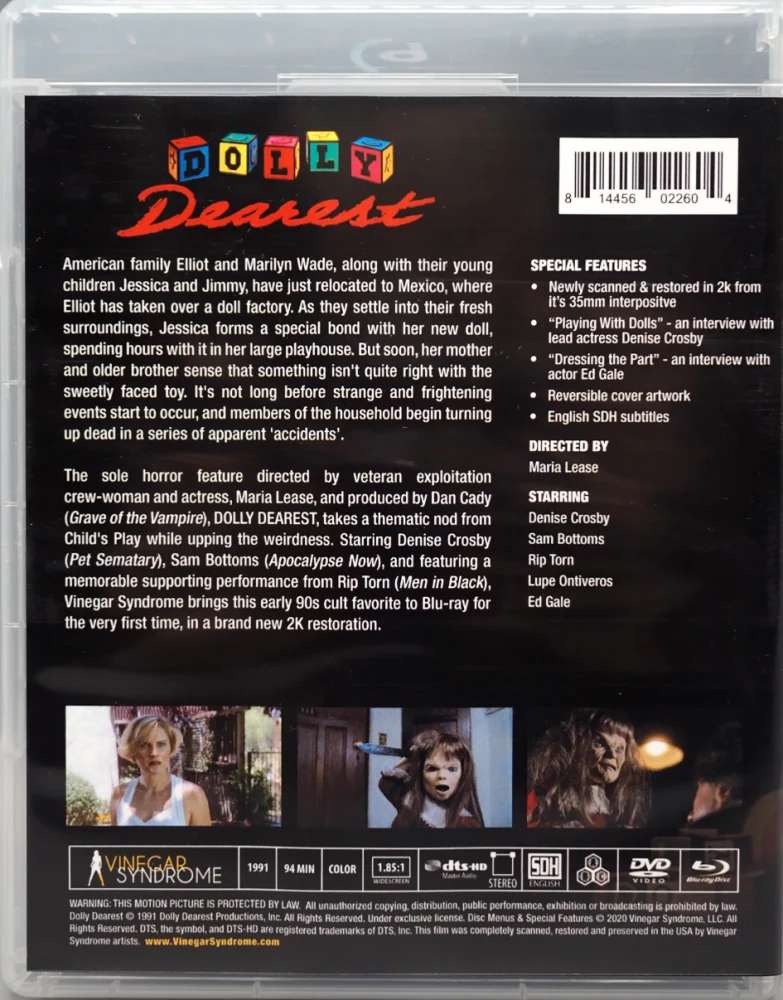 Nukke jonka kanssa ei leikitä - Dolly Dearest (Blu-ray) Vinegar Syndrome