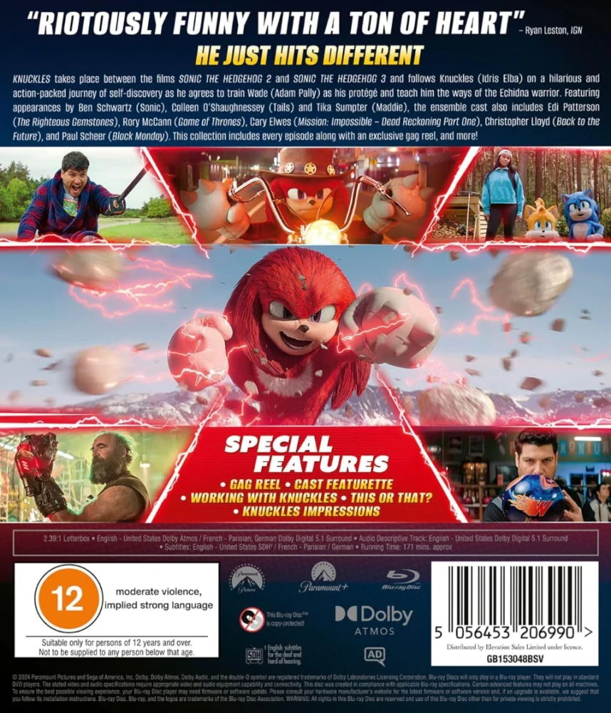 Knuckles - Koko Sarja (2024) (Blu-ray)