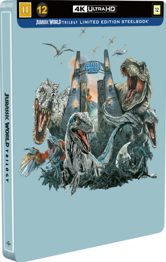Jurassic World - Trilogia (2015 - 2022) Limited Edition Steelbook (3x 4K Ultra HD) Jurassic World / Jurassic World: Fallen Kingdom / Jurassic World: Dominion