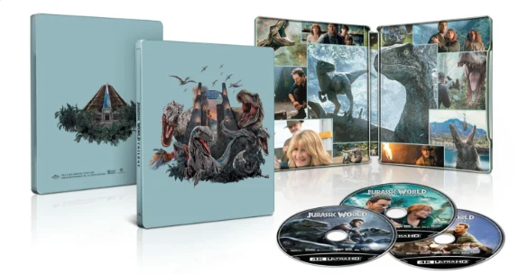 Jurassic World - Trilogia (2015 - 2022) Limited Edition Steelbook (3x 4K Ultra HD) Jurassic World / Jurassic World: Fallen Kingdom / Jurassic World: Dominion