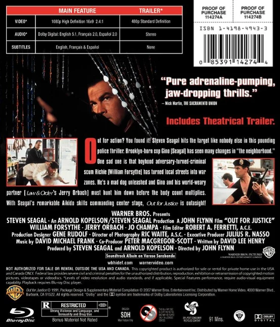 Katujen laki - Out for Justice (Blu-ray)