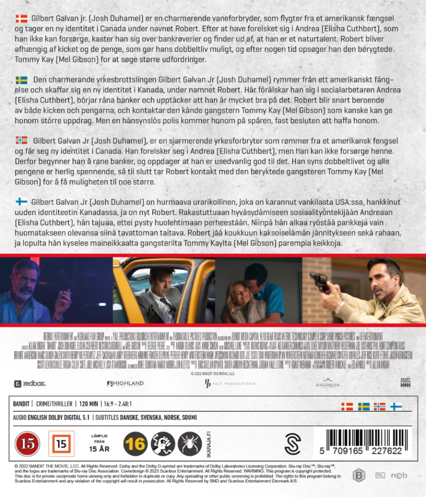 Bandit (Blu-ray) Josh Duhamel, Elisha Cuthbert (2022)