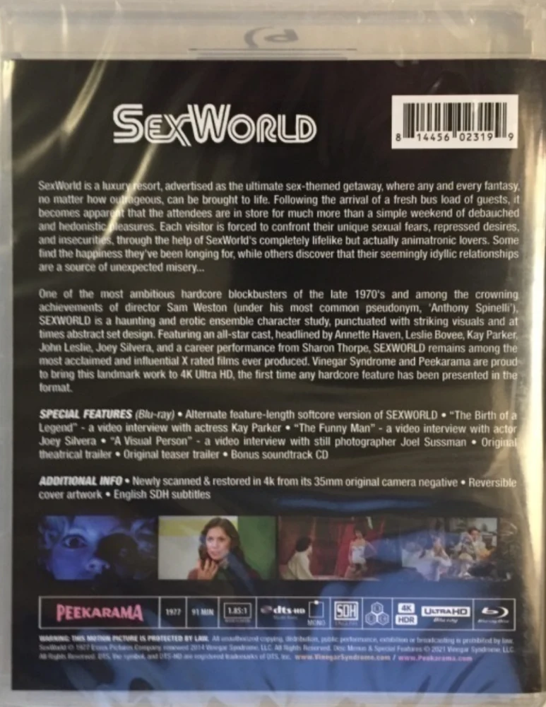 Seksikurssit - SexWorld - Limited Edition Slipcover (4K Ultra HD + Blu-ray & CD) 1977 (Vinegar Syndrome)