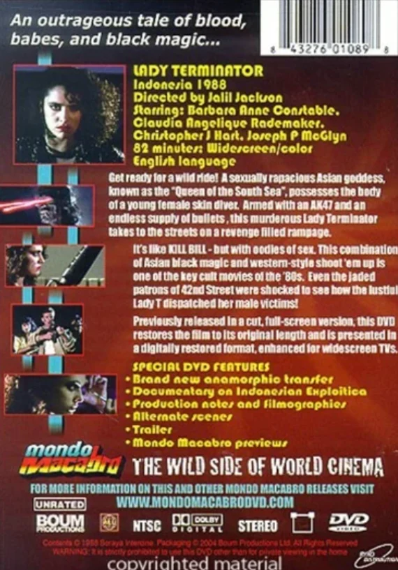 Lady Terminator (DVD) Mondo Macabro (Original title: Pembalasan Ratu Pantai Selatan)