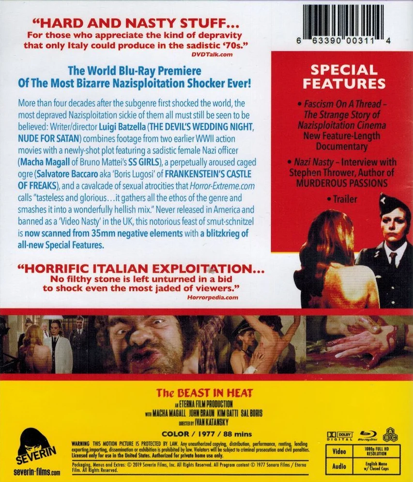 Beast in Heat (Blu-ray) La Bestia in calore AKA SS Hell Camp
