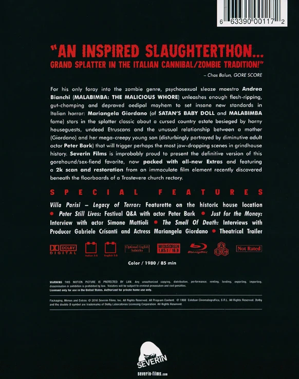 Hautaholvi helvettiin - Burial Ground [Blu-ray] Limited Edition Slipcover 3000 (Le notti del terrore) (Severin) Nights of Terror AKA The Zombie Dead, Zombie 3