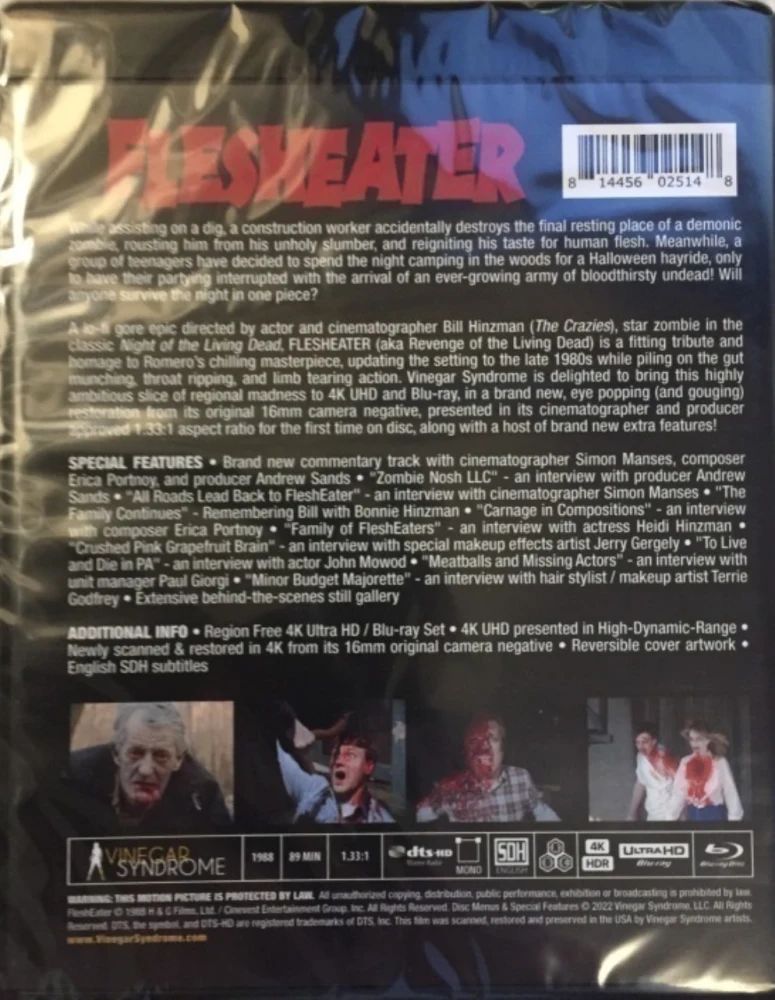 FleshEater - Limited Edition Slipcover (4K Ultra HD + Blu-ray) Vinegar Syndrome | 1988